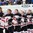 ZLIN, CZECH REPUBLIC - JANUARY 10: Team Canada enjoys their national anthem following an overtime victory against Team USA during preliminary round action at the 2017 IIHF Ice Hockey U18 Women's World Championship. (Photo by Andrea Cardin/HHOF-IIHF Images)